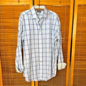 Thomas Dean Checkered Button Down Shirt